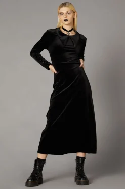 Velour Goth Maxi Dress