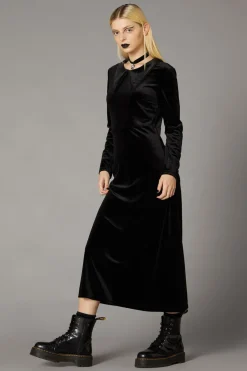 Velour Goth Maxi Dress