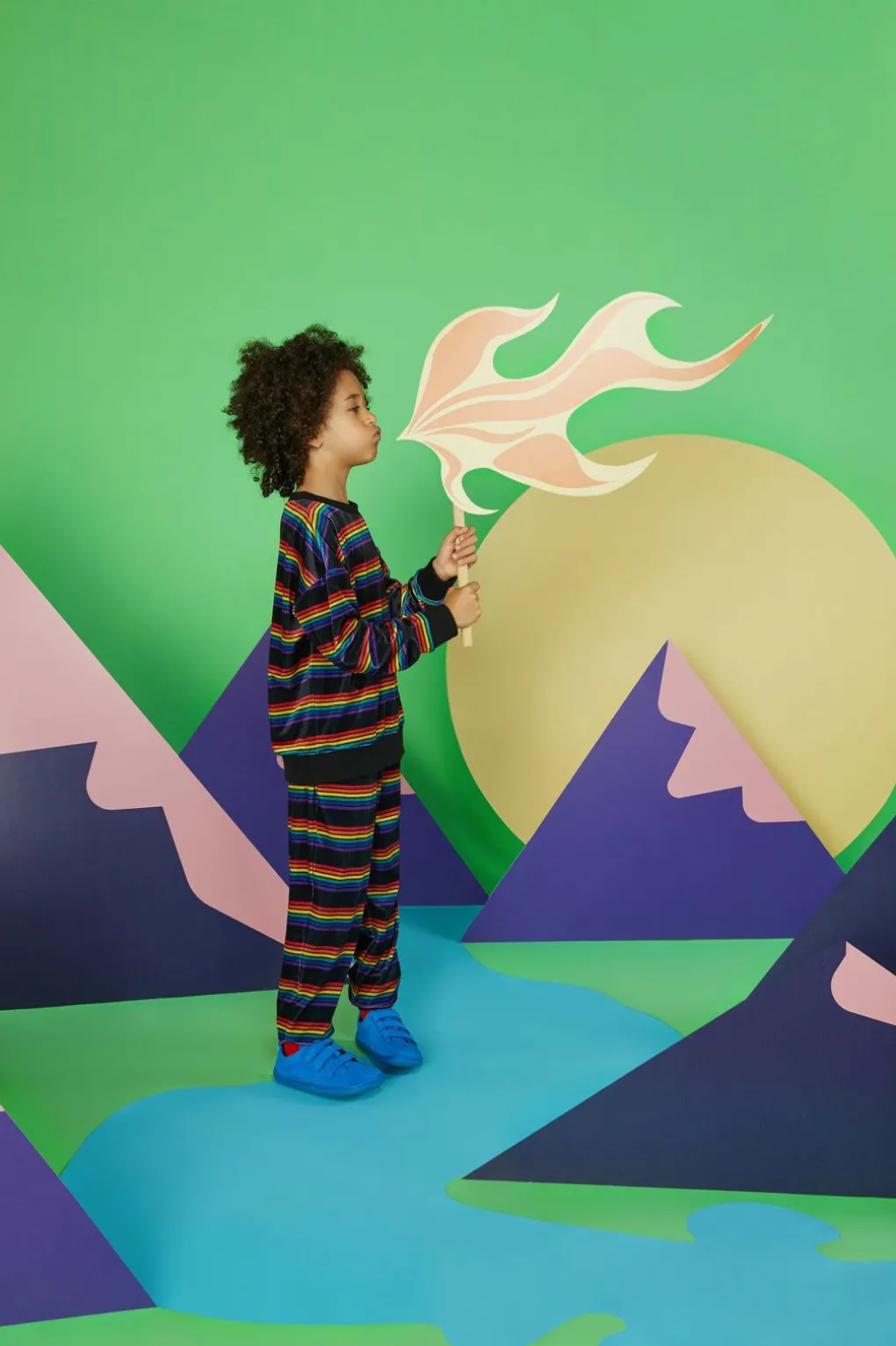 Velour Kids Rainbow Track Pant