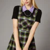 Vivid Tartan Goth Pinafore