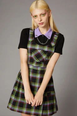 Vivid Tartan Goth Pinafore