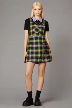Vivid Tartan Goth Pinafore