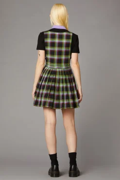 Vivid Tartan Goth Pinafore