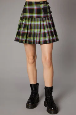 Vivid Tartan Goth Skirt