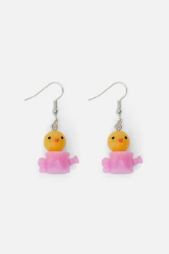 Watering Can Duck Earrings