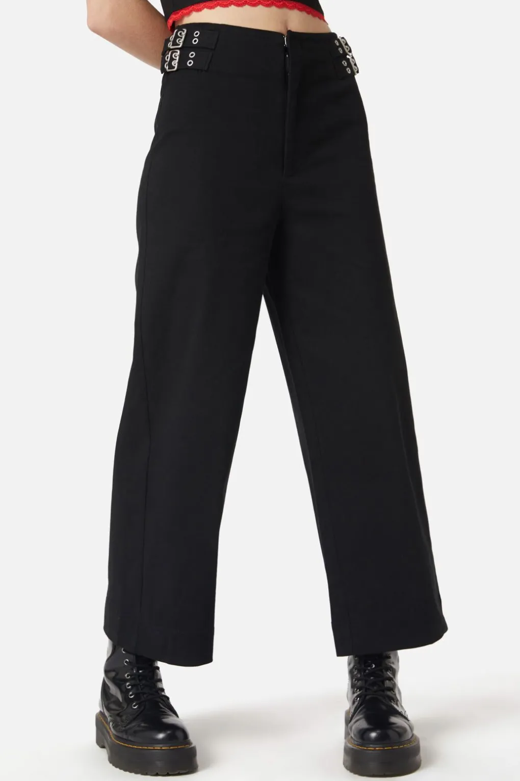 Wide Leg Buckle Pant