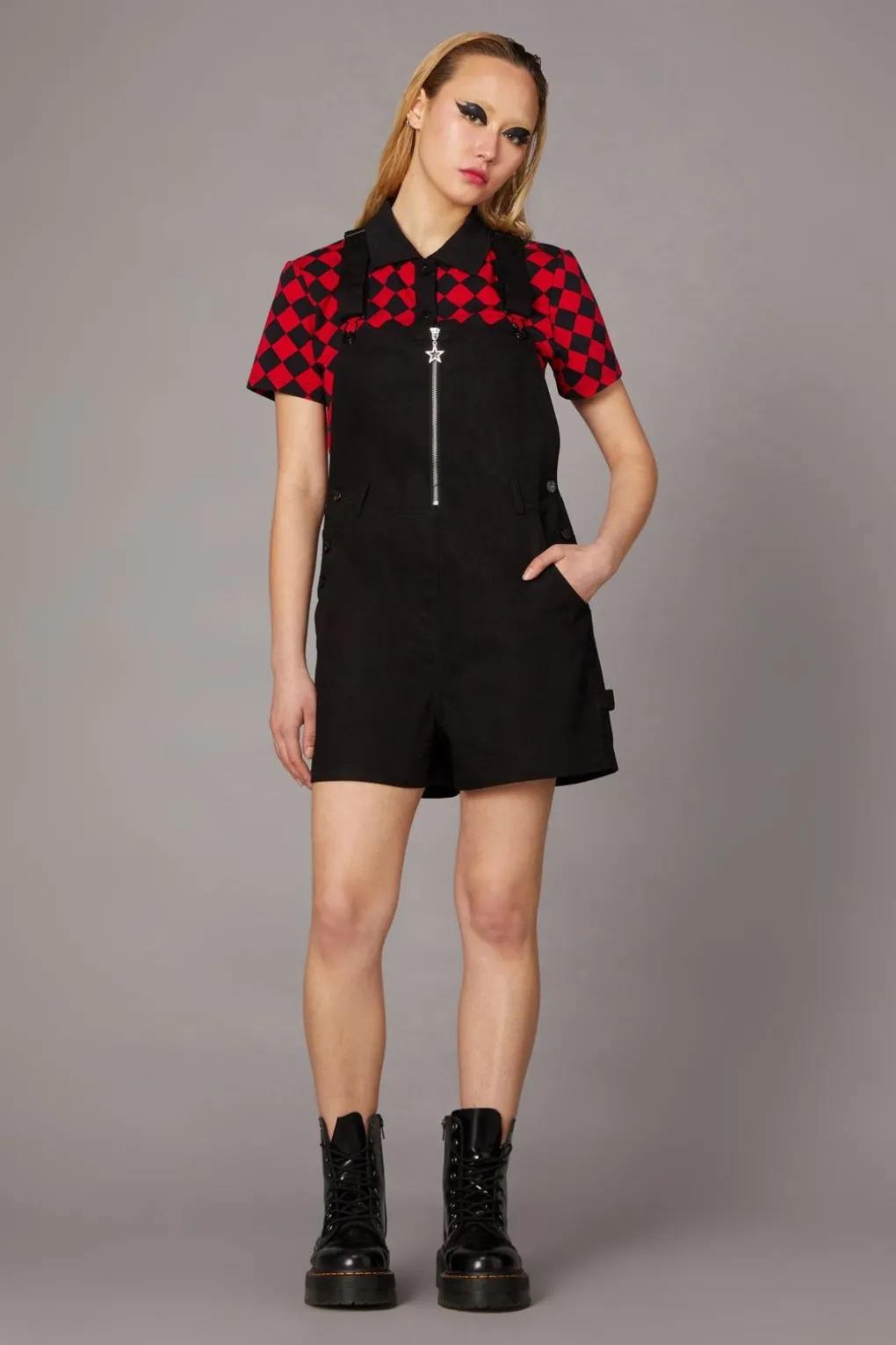 Zip Goth Overall